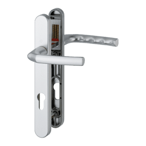 HOPPE Birmingham 92mm UPVC Lever Door Furniture 122mm Screw Centers 1117/3811N - 92mm Centres Silver
