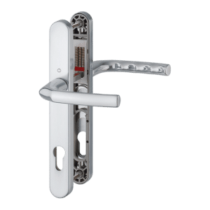 HOPPE Birmingham 92mm UPVC Lever Door Furniture 215mm Screw Centers 1117/3810N - 92mm Centres Satin Polished Chrome