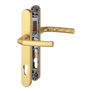HOPPE Birmingham 92mm UPVC Lever Door Furniture 215mm Screw Centers 1117/3810N - 92mm Centres Gold
