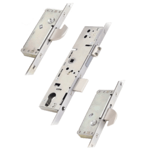 ERA Lever Operated Latch & Deadbolt Split Spindle With 2 Large Hooks 20mm Radius Faceplate - 45/92