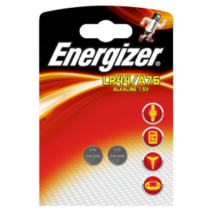 ENERGIZER 150MAH LR44 A76 Lithium Coin Battery Cell Twin Pack - 150MAH