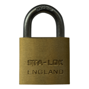B&G STA-LOCK C Series Brass Open Shackle Padlock - Steel Shackle - 38mm KD - C150