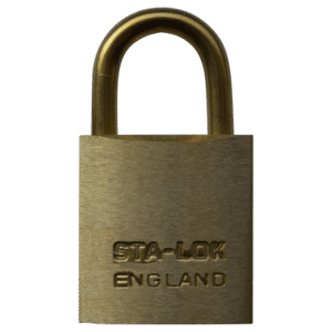 B&G STA-LOCK C Series Brass Open Shackle Padlock - Brass Shackle - 25mm KD - C100BS
