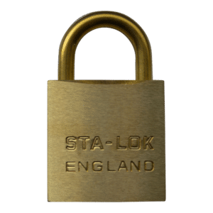 B&G STA-LOCK C Series Brass Open Shackle Padlock - Brass Shackle - 38mm KD - C150BS