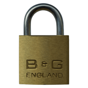 B&G Warded Brass Open Shackle Padlock - Steel Shackle - 32mm KD - D101