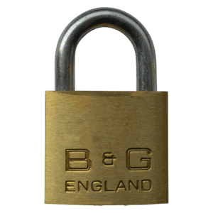 B&G Warded Brass Open Shackle Padlock - Steel Shackle - 38mm KD - D102
