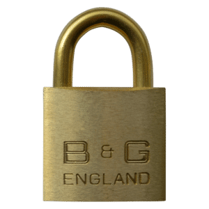 B&G Warded Brass Open Shackle Padlock - Brass Shackle - 38mm KD - D102B