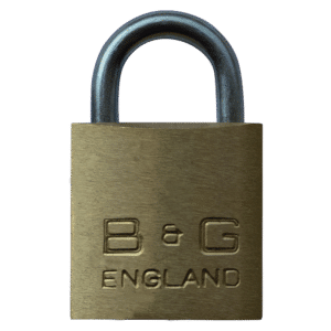 B&G Warded Brass Open Shackle Padlock - Steel Shackle - 32mm KA `D4` - D101