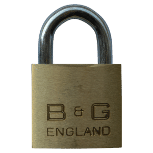 B&G Warded Brass Open Shackle Padlock - Steel Shackle - 38mm KA `D4` - D102