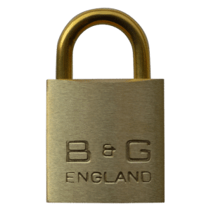 B&G Warded Brass Open Shackle Padlock - Brass Shackle - 32mm KA `D4` - D101B