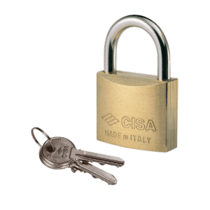 CISA 22010 KA Open Shackle Brass Padlock - 50mm KA `BC0025` Boxed
