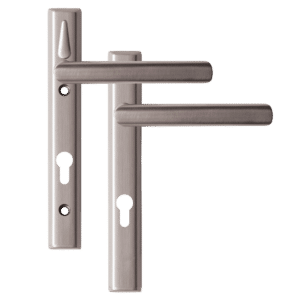 LOXTA Stealth Double Locking Lever Handle (Euro External) - 122mm 92PZ - Brushed Silver
