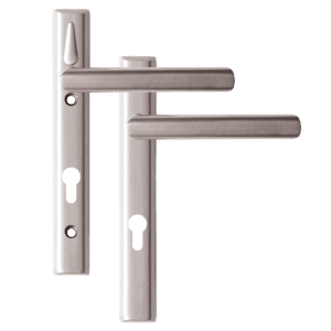 LOXTA Stealth Double Locking Lever Handle (Euro External) - 122mm 92PZ - Polished Silver