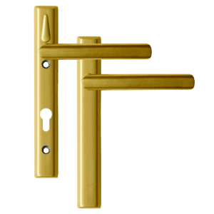 LOXTA Stealth Double Locking Lever Handle (Blank External) - 122mm 92PZ - Polished Gold