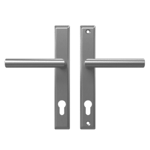 LOXTA Stealth Lever Handle (Euro External) - 211mm 92PZ - Single Locking Brushed Silver