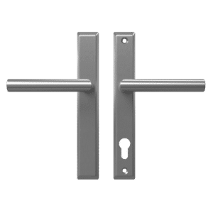 LOXTA Stealth Lever Handle (Blank External) - 211mm 92PZ - Single Locking Brushed Silver