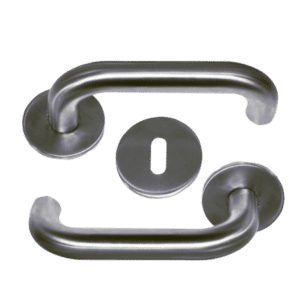 SKANEX Round Rose Lever Furniture Set - Stainless Steel