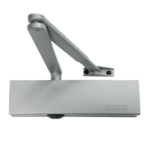 GEZE TS2000NV Size 2-4 Overhead Door Closer - Silver (With Backcheck)