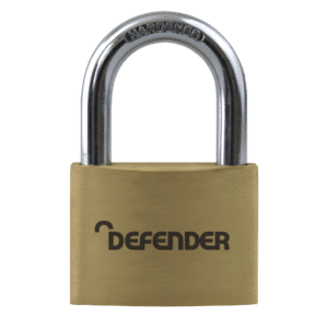 DEFENDER Brass Open Shackle Padlock - 50mm KD