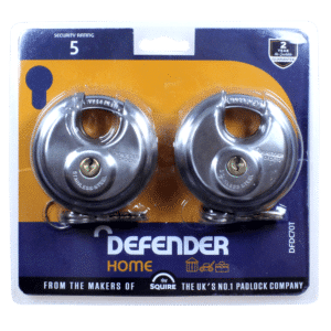 DEFENDER 70mm Discus Padlock - 70mm KA Twin Pack