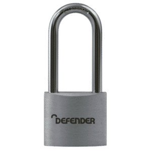 DEFENDER Aluminium Long Shackle Padlock - 40mm Long Shackle