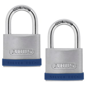 ABUS Silver Rock 5 Open Shackle Padlock - 50mm KA Visi - Twin Pack