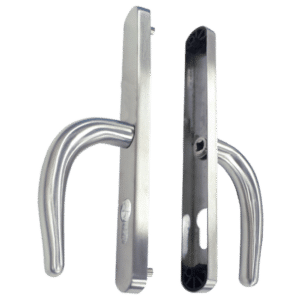 FULLEX Nanocoast Plate Mounted Lever Handle Furniture - Polished Silver