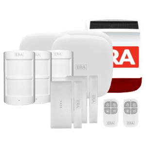ERA HomeGuard Alarm Kit 3 - 1 Hub, 3 PIR, 2 Contact, 2 Remote, Siren