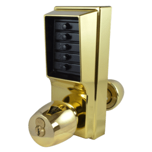 DORMAKABA Simplex 1000 Series 1021B Knob Operated Digital Lock With Key Override - PB With Cylinder 1021B-03