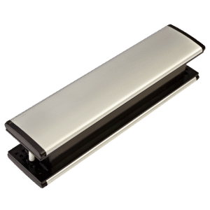 Trojan 38mm - 78mm Letter Plate - Brushed Stainless Steel & Black