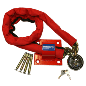 BULLDOG MC30 Chain, Padlock & Wall/Floor Anchor Kit - 1500mm Chain, MC10 Padlock & MC25 Anchor