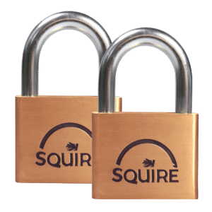 SQUIRE Lion Brass Open Shackle Padlock KA - 50mm Pack of 2 LN5T