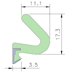 AQUAMAC 89 Draught Strip Seal - 89B Brown (5mm - 13mm)