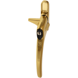 ERA Charisma Inline Cockspur Locking Espag Handle - 12mm RH Locking Polished Gold