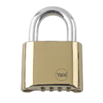 YALE Y126 50mm Brass Combination Padlock - Brass