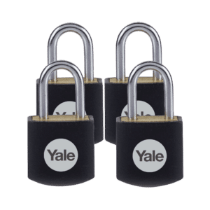 YALE Y110JB Brass Open Shackle Padlock - Pack of 4 - Pack of 4