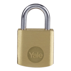 YALE Y110B Brass Open Shackle Padlock - 25mm Single Keyed To Differ