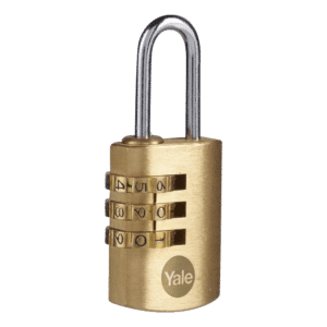 YALE Y150B Brass Open Shackle Combination Padlock - 22mm - Pack of 1