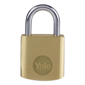 YALE Y110B Brass Open Shackle Padlock - 40mm Single Keyed To Differ