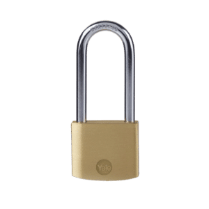 YALE Y110B Brass Long Shackle Padlock - 40mm