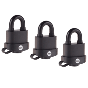 YALE Y220B High Security Open Shackle Weatherproof Padlock - 51mm - Pack of 3