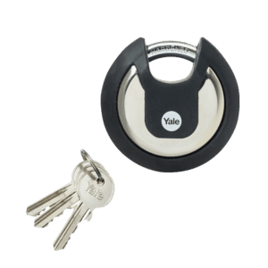 YALE Y130B Maximum Security Stainless Steel Discus Padlock With Cover - 70mm