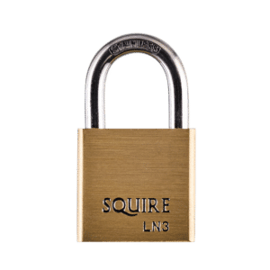 SQUIRE Lion Brass Open Shackle Padlock with Stainless Steel Shackle - 30mm