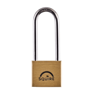SQUIRE Lion Brass Long Shackle Padlock with Stainless Steel Shackle - 40mm