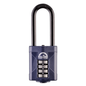SQUIRE CP50 Series 50mm Steel Shackle Combination Padlock - CP50/2.5/BX 64mm Long Shackle Boxed
