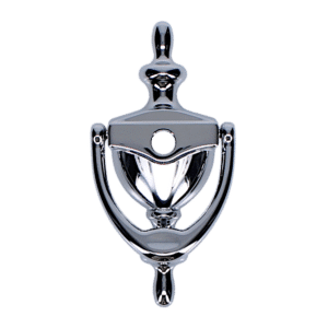AVOCET Affinity Traditional Victorian Urn Door Knocker With Cut For Viewer - Chrome