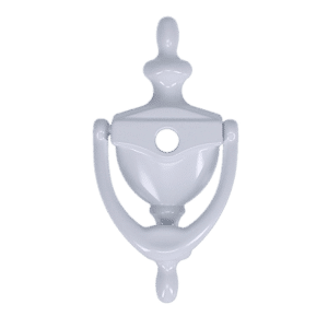 AVOCET Affinity Traditional Victorian Urn Door Knocker With Cut For Viewer - White