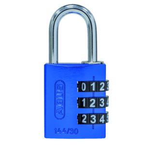 ABUS 144/30 Combination Padlock 30mm Body - Blue (3 Wheel)