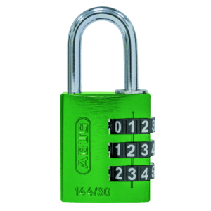 ABUS 144/30 Combination Padlock 30mm Body - Green (3 Wheel)
