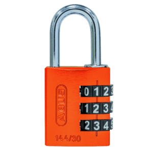 ABUS 144/30 Combination Padlock 30mm Body - Orange (3 Wheel)